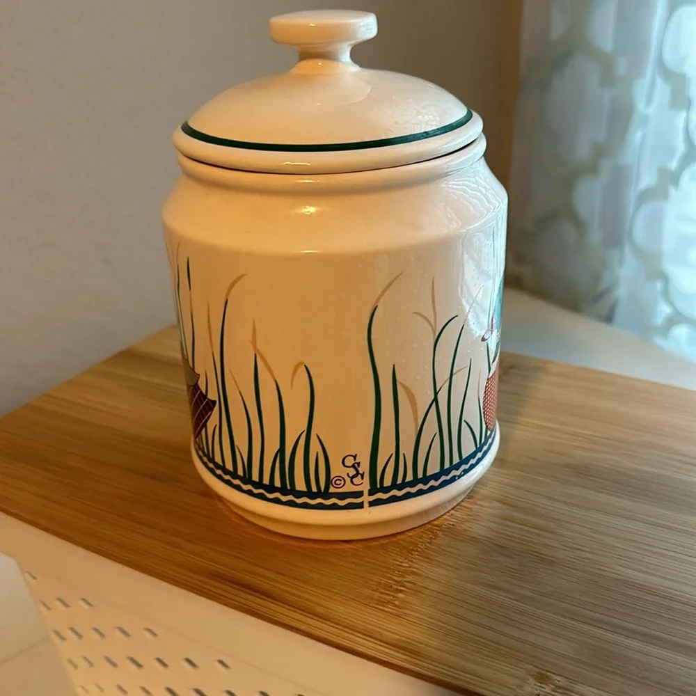 Vintage Japan Rustic Farmhouse CSC small canister - Picture 2 of 6